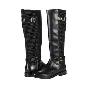 Elegant Black Over the Knee Boots with Buckle Detail